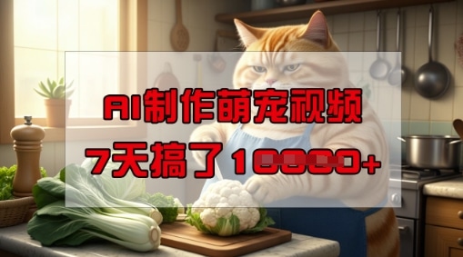 AI萌宠炼金术：手机七日变现，轻松赚取万元！-AI生财部落